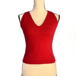 🌺Donna Morgan Red Sleeveless Cropped Tank Sweater